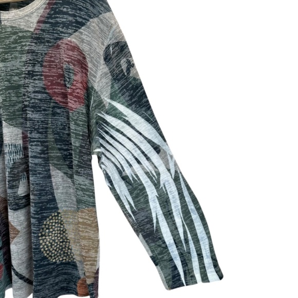 Jess & Jane Womens 3X Tunic Tee Milan Stretch Boho Artsy Art to Wear Unique - Picture 6 of 13